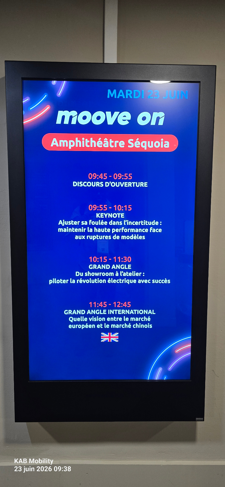 Programme du mardi 23 juin à l'Amphithéâtre Séquoia