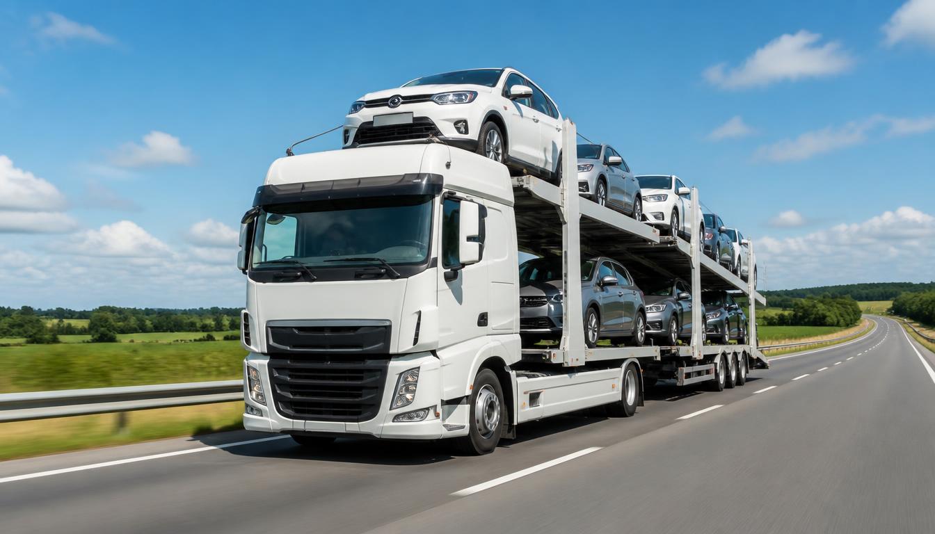 Livraison par camion porte-voitures